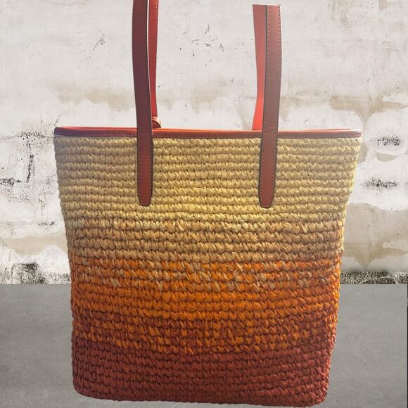 Michael Kors NWT The Michael Ombré Straw Tote Bag & Wallet - Picture 4 of 14